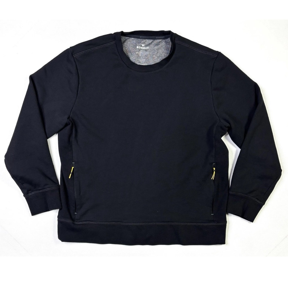 Bombas Sweatshirt Adult Large Black Zip Pockets Long Sleeve Pullover